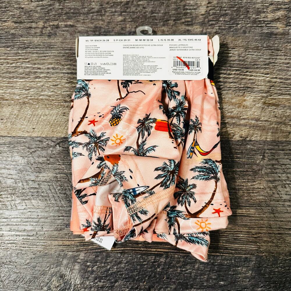 American Eagle Beach Ultra Soft Pocket Boxer 4" Small - Picture 2 of 2